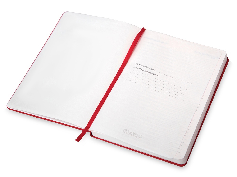 Бизнес-блокнот С3 софт-тач с магнитом, твердая обложка, 128 листов, красный