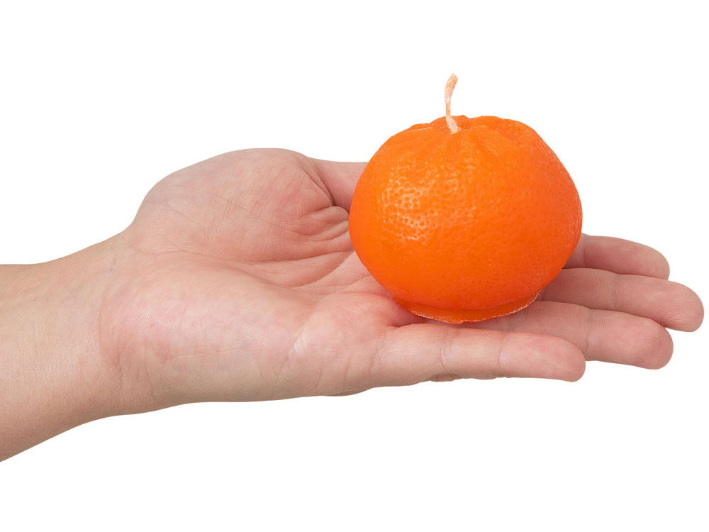 Набор свечей Мандарины в сетке, оранжевый