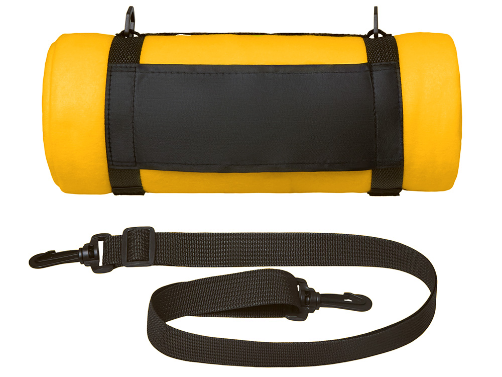 Плед Нежность с плечевым ремнем, желтый