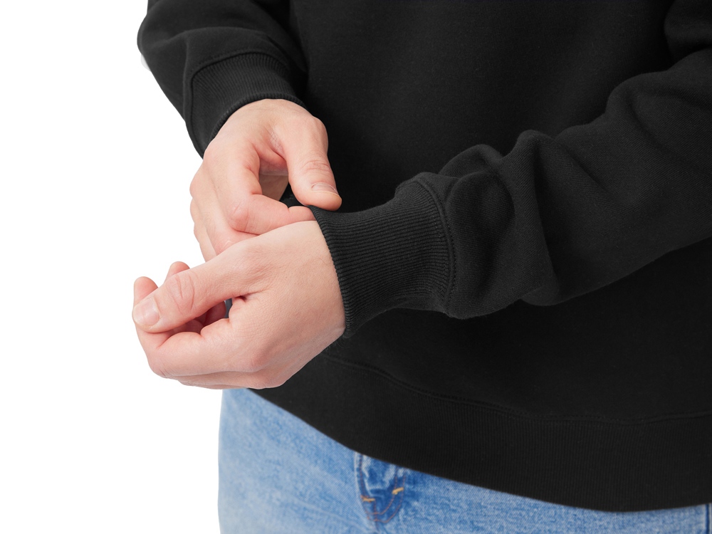 Свитшот Paris, унисекс, черный