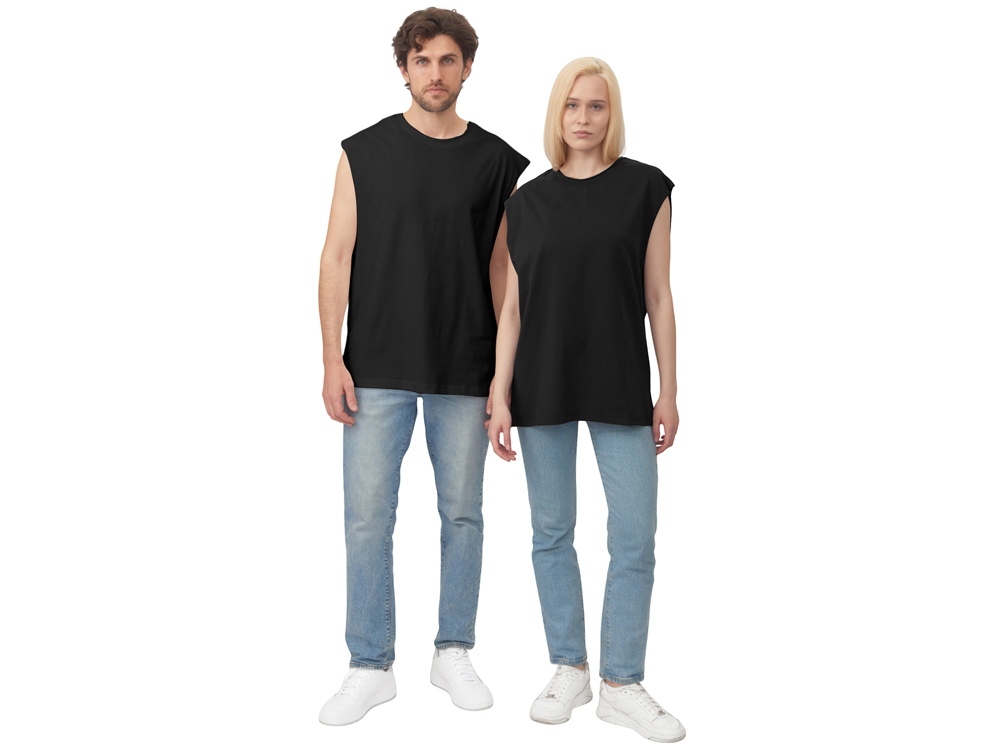 Майка оверсайз Berlin, унисекс, черный