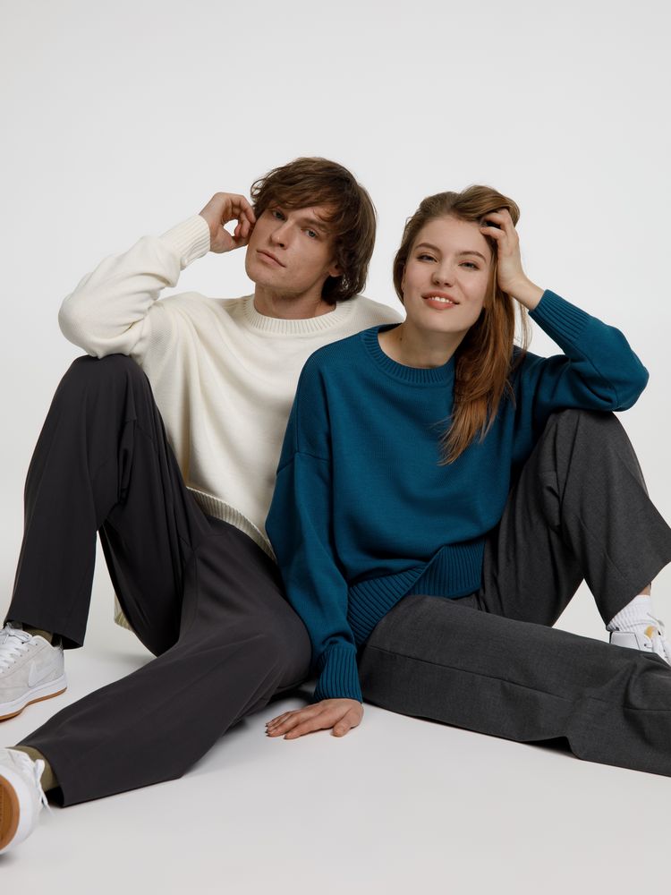 Джемпер оверсайз унисекс Stated в сумке, белый (молочный) Джемпер оверсайз унисекс Stated в сумке, белый (молочный)