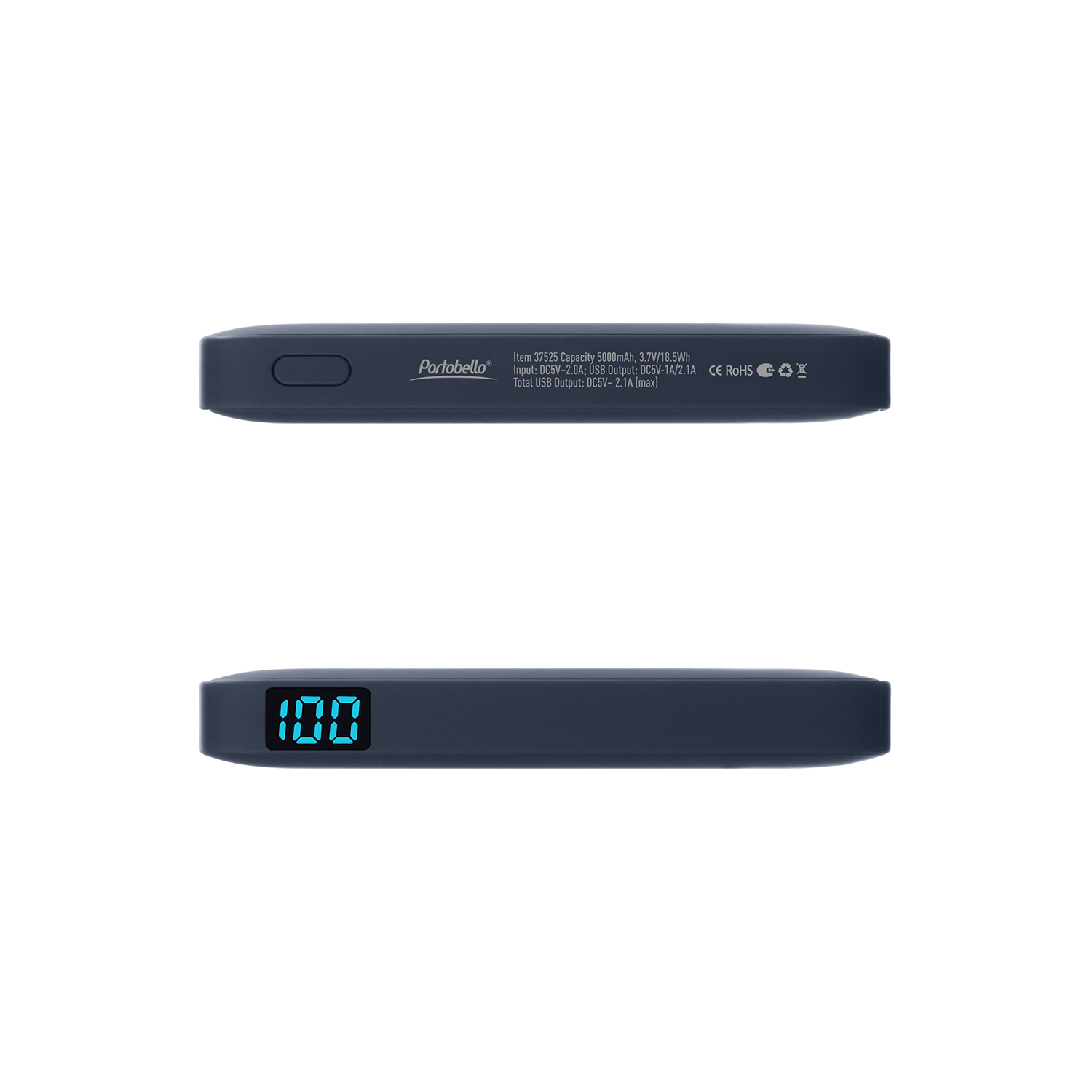 Внешний аккумулятор с подсветкой Ancor 5000 mAh, синий