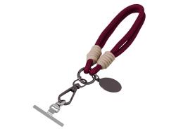 Брелок-браслет Bohemian c металлическим держателем для телефона, бургунди