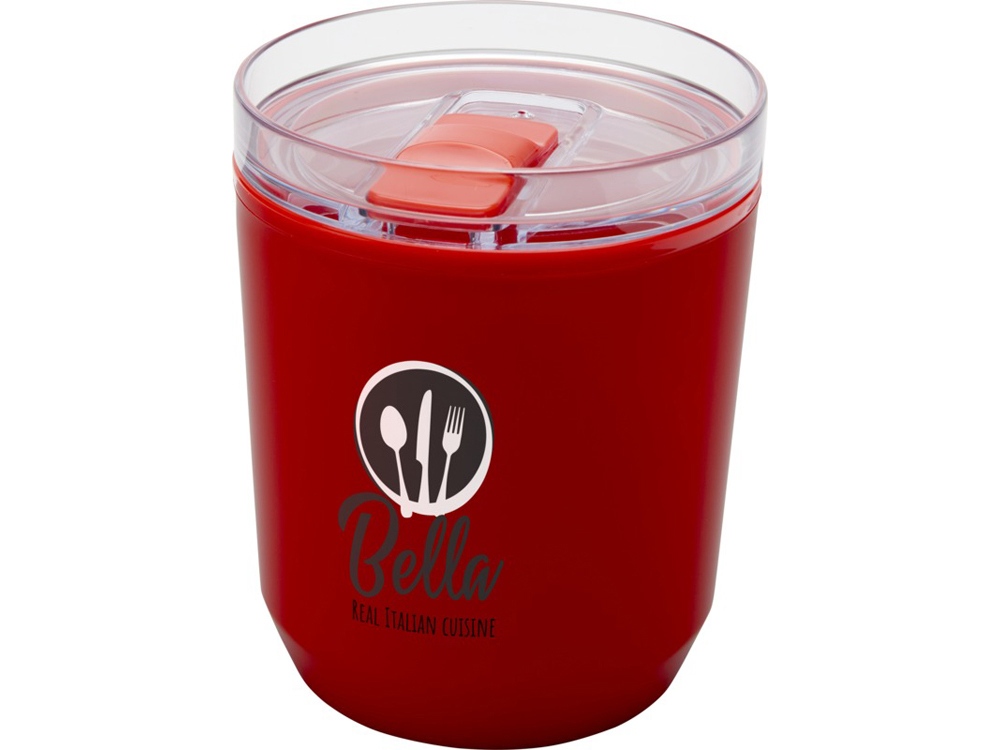 Hudson кружка из переработанного пластика с двойными стенками объемом 180 мл, красный