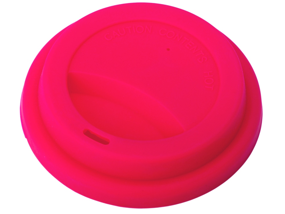 Стакан с силиконовой крышкой Café, красный