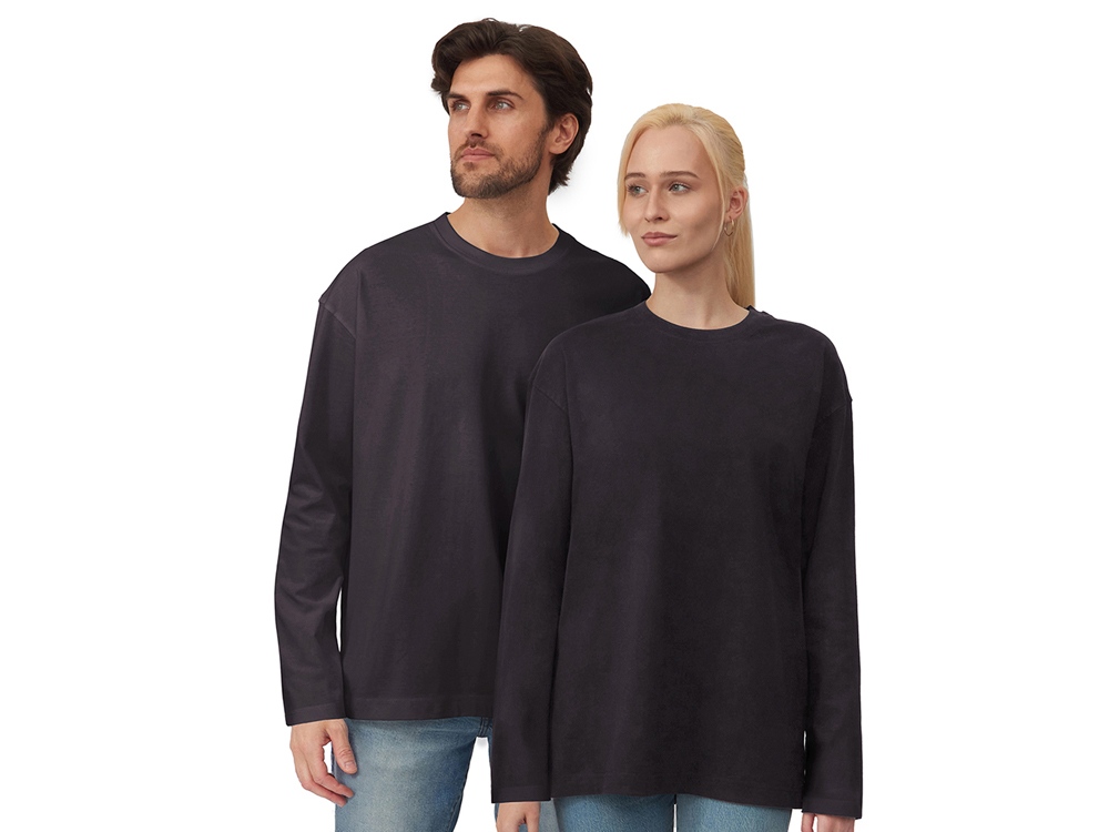 Футболка с длинным рукавом оверсайз Berlin унисекс темно-серый