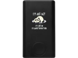 Внешний беспроводной аккумулятор 2-в-1 с функцией зарядки Apple Watch, QC/PD AtomIQ, 10000 мАч, черный с тампопечатью Внешний беспроводной аккумулятор 2-в-1 с функцией зарядки Apple Watch, QC/PD AtomIQ, 10000 мАч, черный с тампопечатью