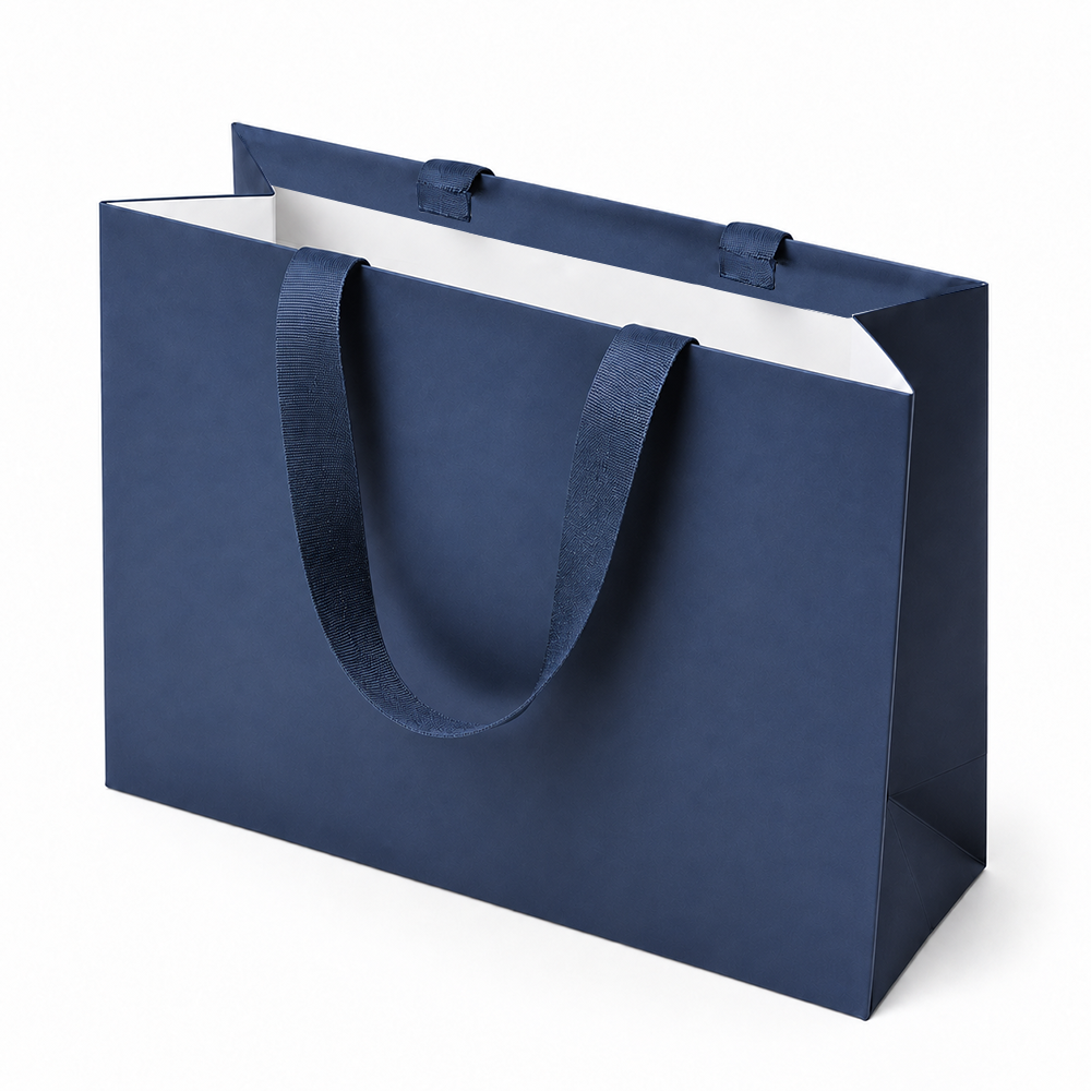 Подарочный пакет из бумаги Velora (32х24х12 см), синий