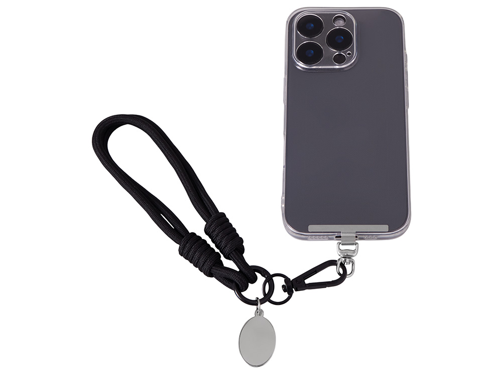 Брелок-браслет Bohemian c металлическим держателем для телефона, черный