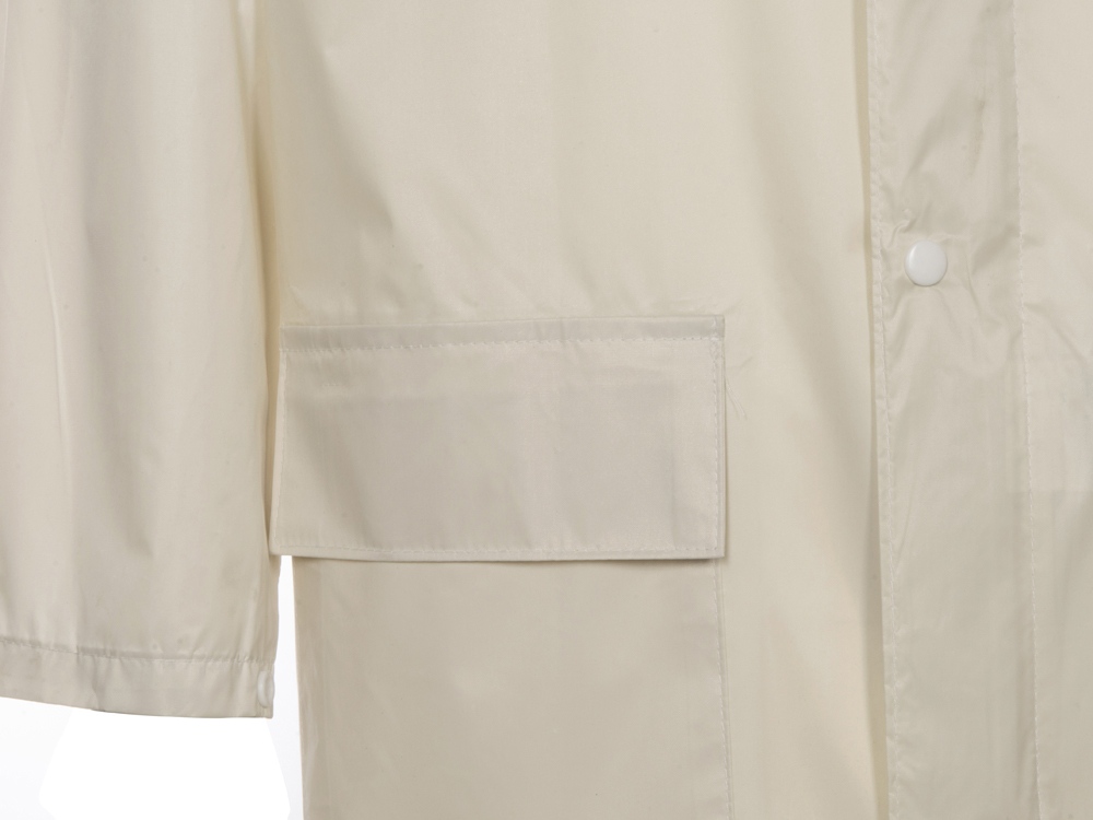 Длиный дождевик Lanai  из полиэстера со светоотражающей тесьмой, молочный