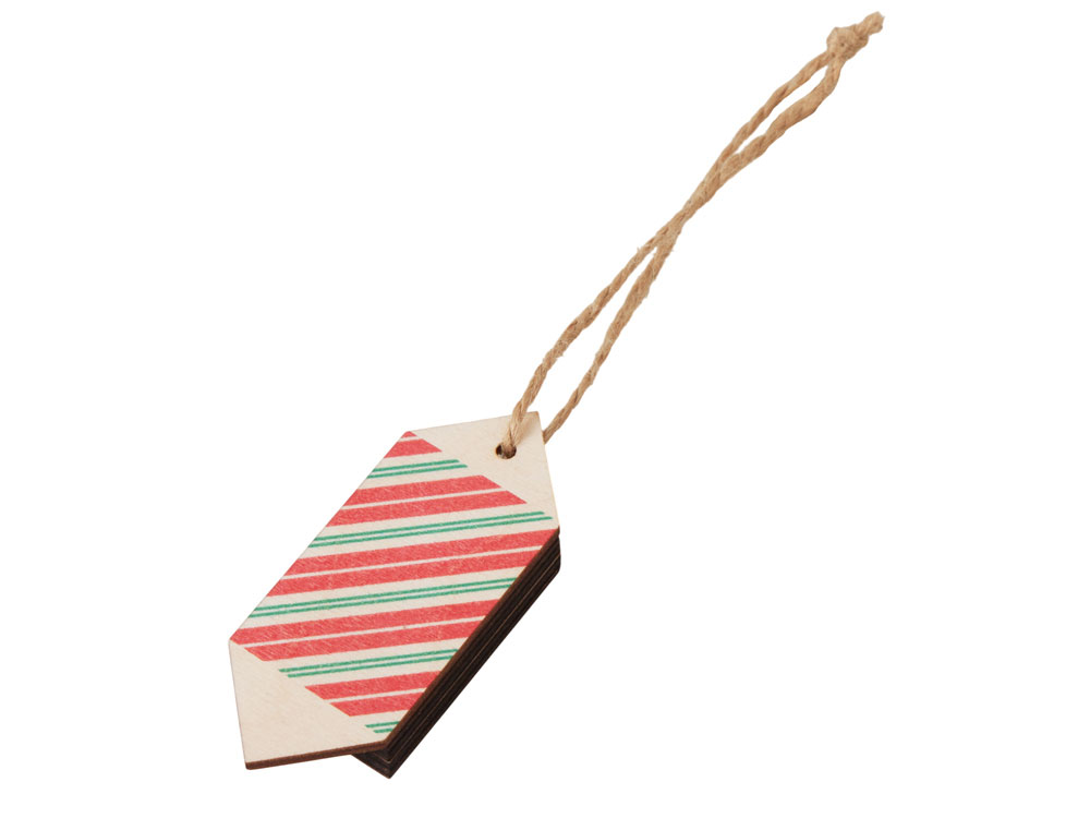 Ёлочная подвеска конфета из фанеры