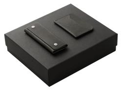 Подарочный набор Long River: картхолдер, ключница (без лого Long River), черная коробка Подарочный набор Long River: картхолдер, ключница (без лого Long River), черная коробка