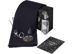 Подарочный набор с пледом, свечой и диффузором, черный