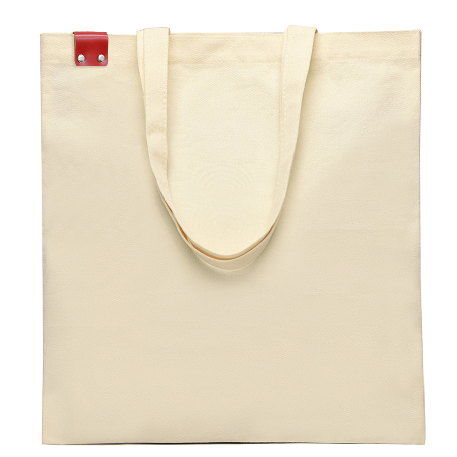 Сумка для покупок IVORY 325 г/м² с PU нашивкой, красный