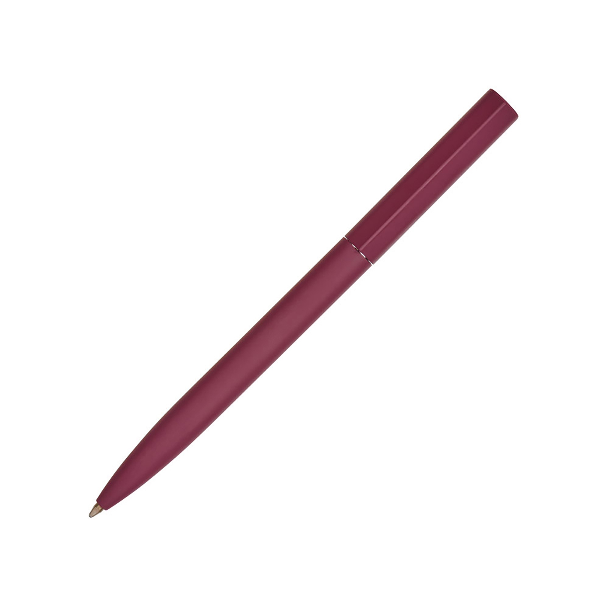Шариковая металлическая ручка Minimalist софт-тач, бургунди