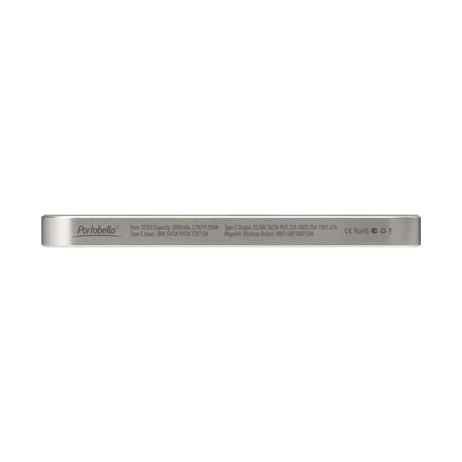 Внешний аккумулятор Артекс PD (Artex PD) 5000mAh с функцией беспроводной зарядки 15W, титановый