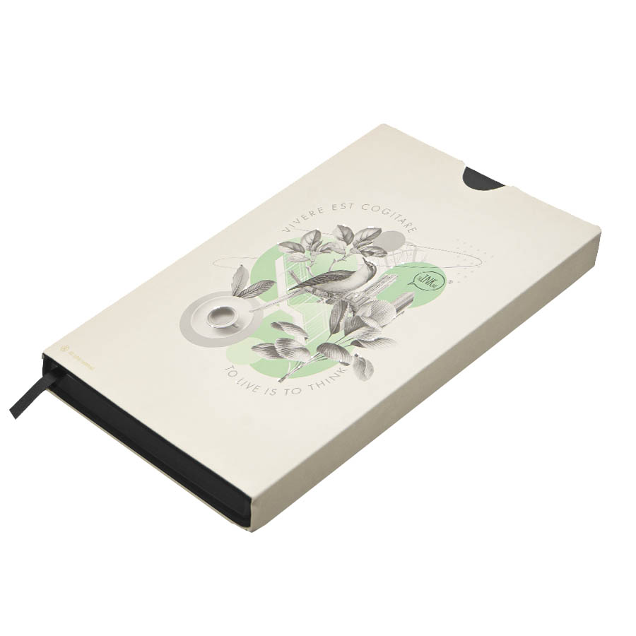 Бизнес-блокнот LADY, формат А5, черный, блок в клетку