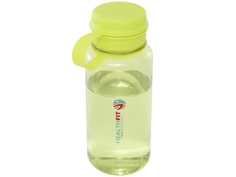 Спортивная бутылка Ryder из переработанного ПЭТ-пластика объемом 900 мл с многофункциональной крышкой, сертифицированная RCS - Лайм