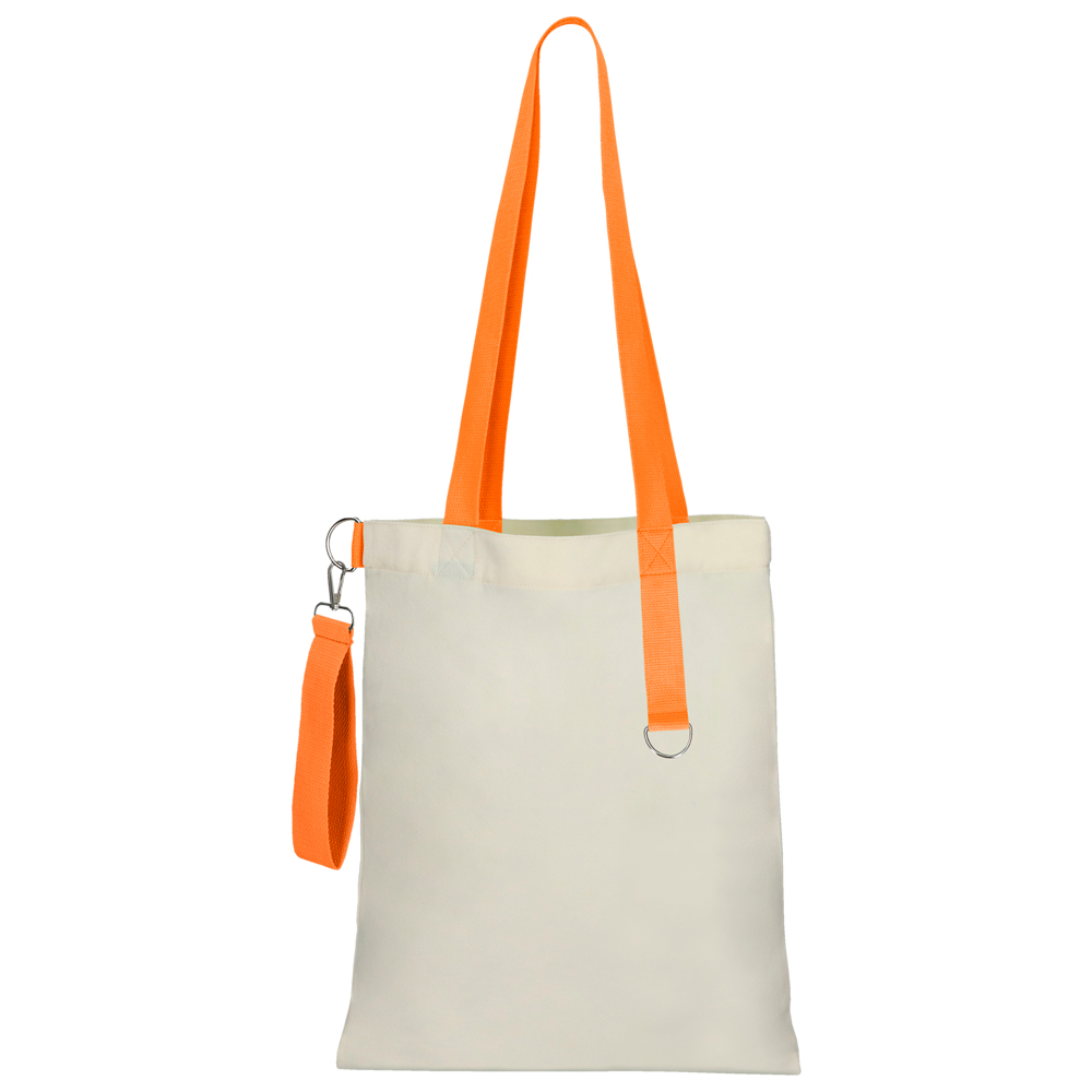 Сумка для покупок White GLOW 325 г/м² с ремувкой, оранжевая/оранжевая