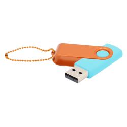 Флешка Designer To Go 2.0 USB 16Gb, бирюзовый/оранжевый Флешка Designer To Go 2.0 USB 16Gb, бирюзовый/оранжевый