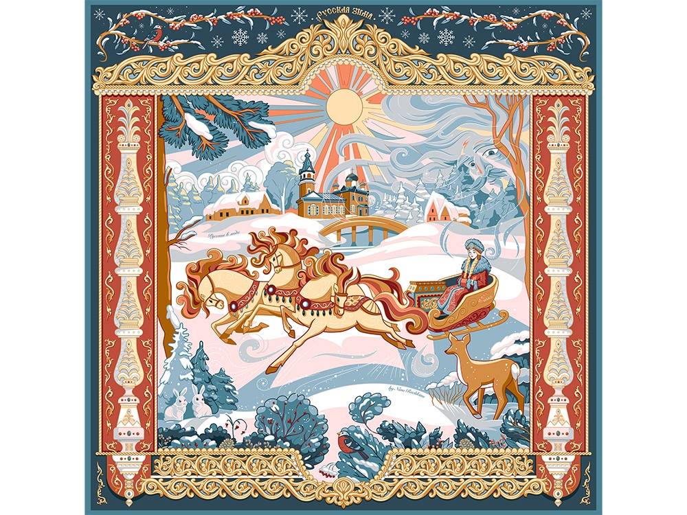 Платок Русская зима