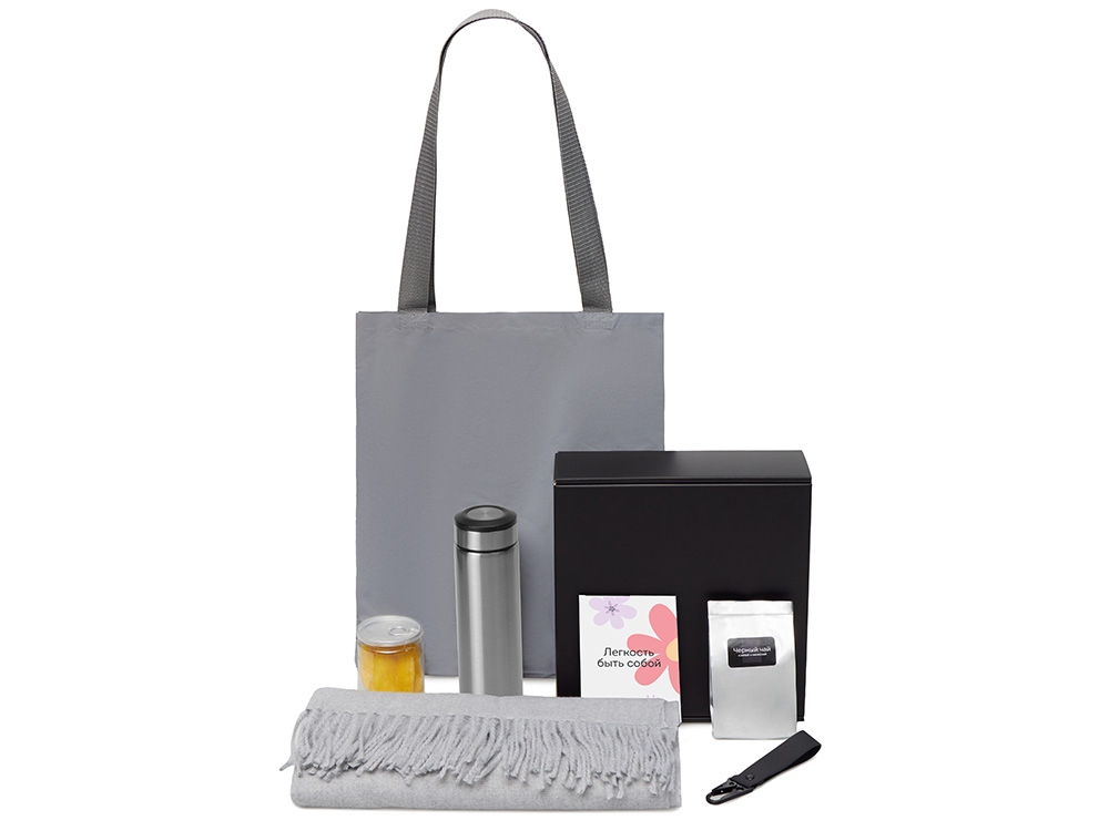 Подарочный набор Re:f. Walk с палантином, шопером и термосом