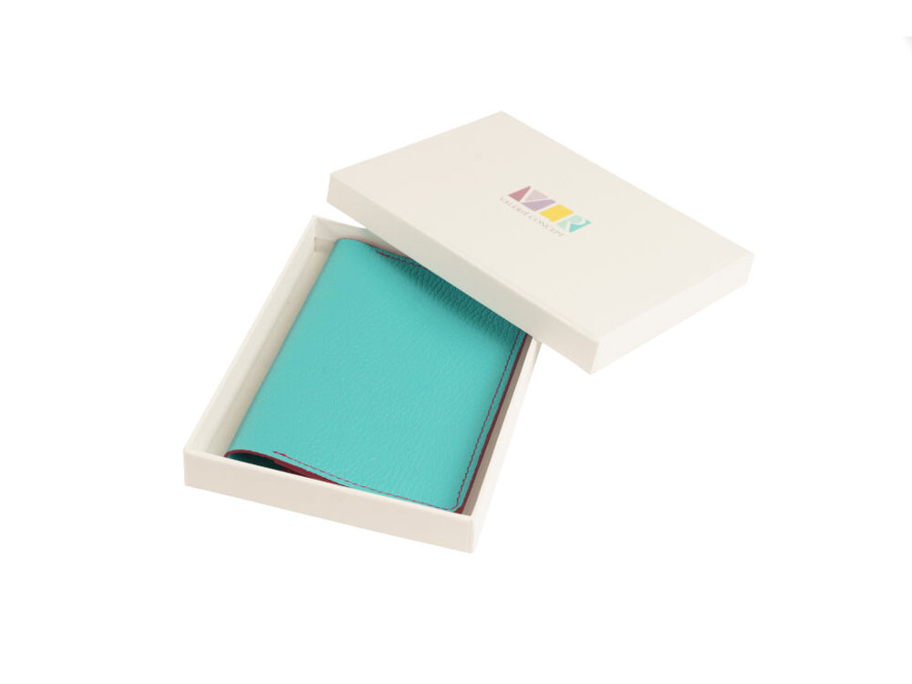 Обложка для паспорта Valerie Concept PSC9, бирюзовый/фуксия Обложка для паспорта Valerie Concept PSC9, бирюзовый/фуксия