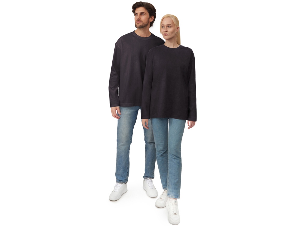 Футболка с длинным рукавом оверсайз Berlin унисекс темно-серый