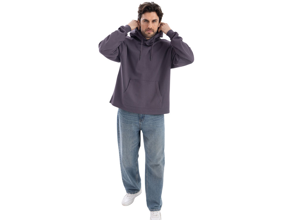 Худи оверсайз Alpha.01 унисекс, темно-серый