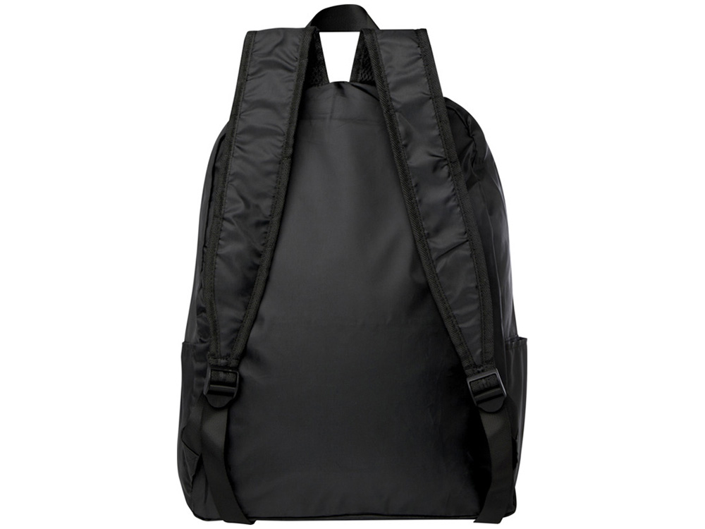 Складной рюкзак EcoFold объемом 15 л из переработанного ПЭТ-пластика - сплошной черный