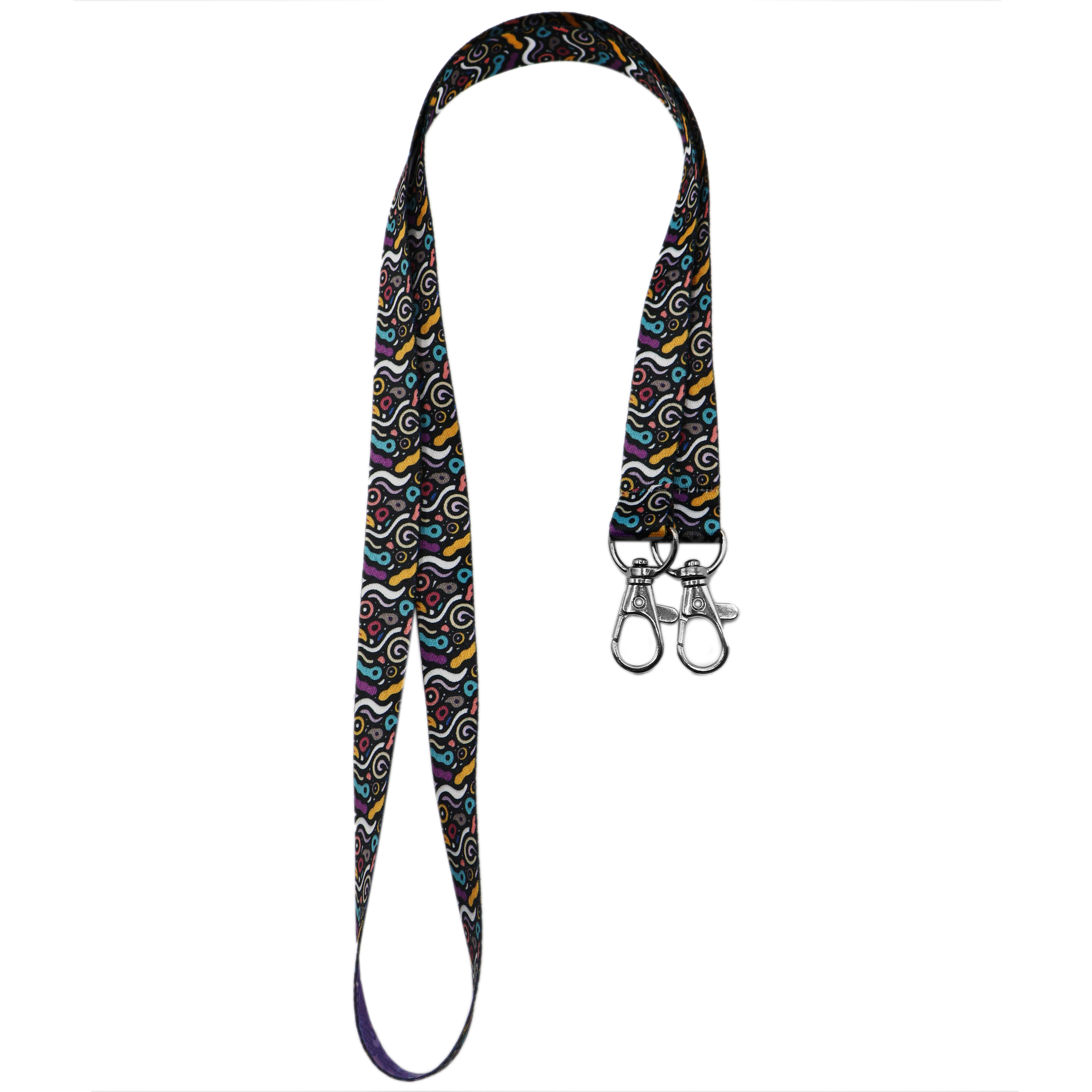 Ланъярд полноцветный Эл с двумя карабинами, 15 мм Ланъярд полноцветный Эл с двумя карабинами, 15 мм