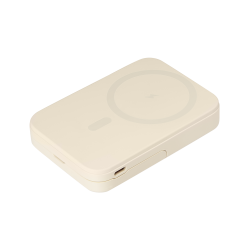 Внешний аккумулятор Union PD 10000mAh с функцией беспроводной зарядки 15W, бежевый