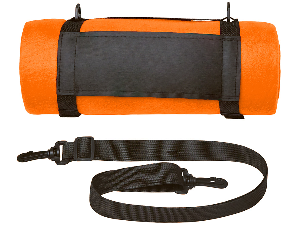 Плед Нежность с плечевым ремнем, оранжевый