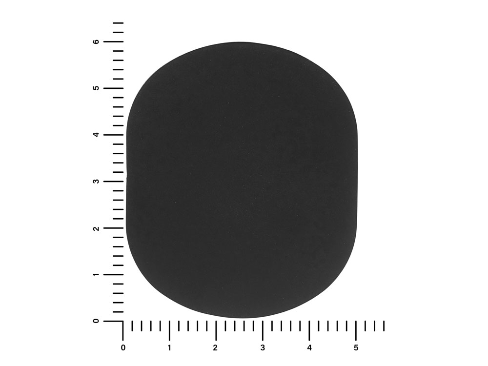 ПАТЧ ОВАЛ soft-touch (чёрный) 6,0 х 5,0 см