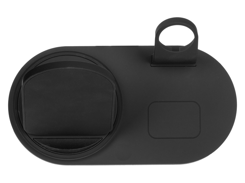 Складная зарядная станция с беспроводной зарядкой Flashport, 15 Вт, черный