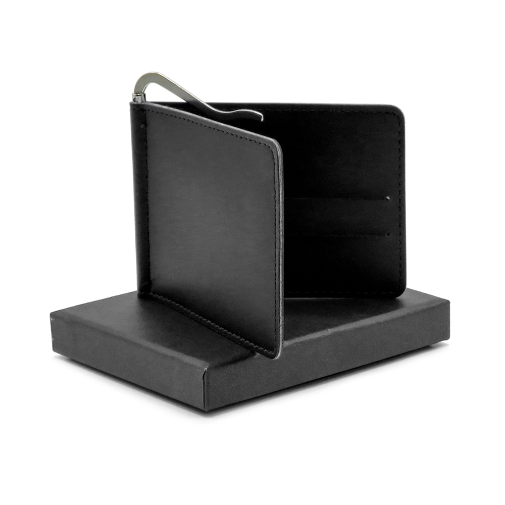 Держатель банковских карт Drogo с металлическим прижимом для купюр, черный Держатель банковских карт Drogo с металлическим прижимом для купюр, черный