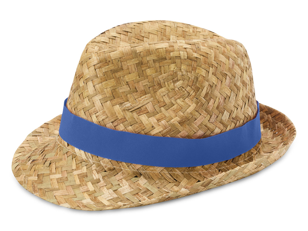 Pricus соломенная шляпа - Ярко-синий / Натуральный