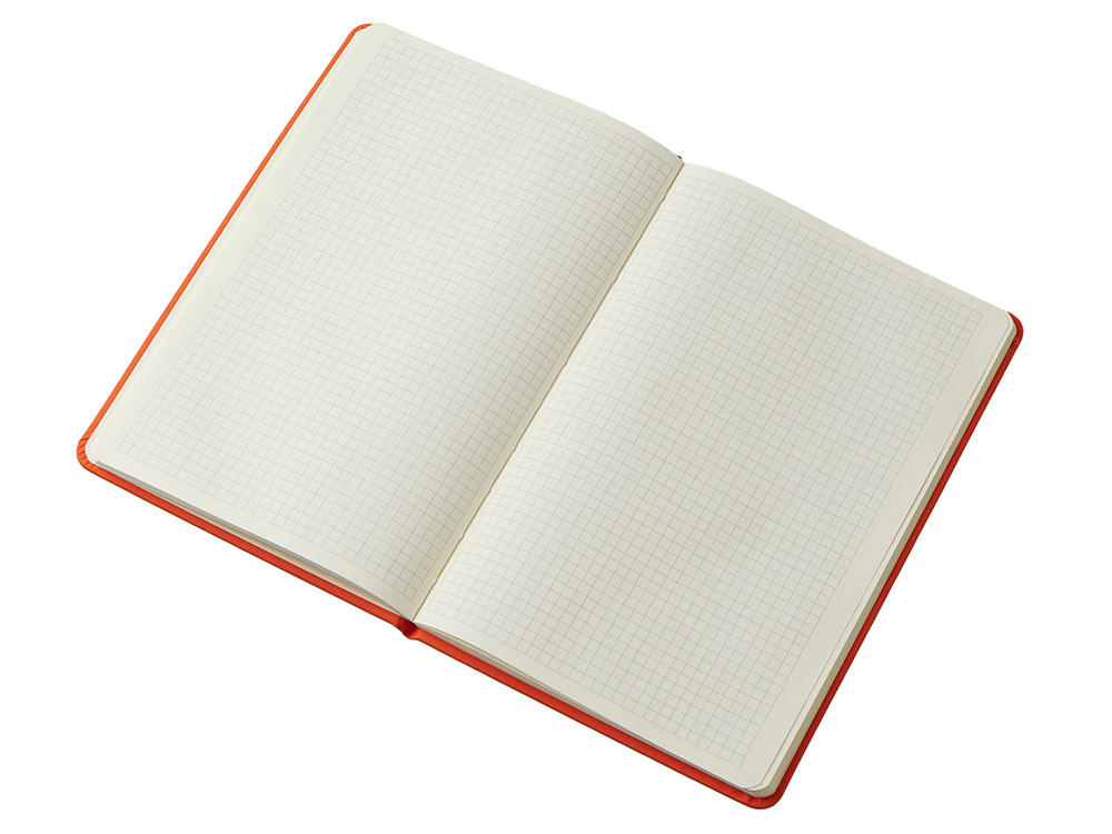 Блокнот в твердой обложке A5 Виспи 2.0 в клетку, оранжевый Блокнот в твердой обложке A5 Виспи 2.0 в клетку, оранжевый