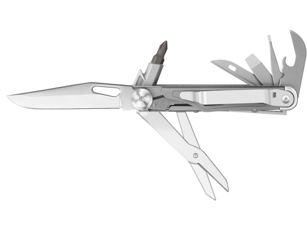 Нож-мультитул Rocktol 12 в 1 с титановыми ручками, серый