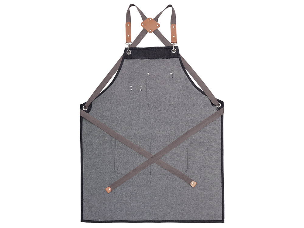 Джинсовый фартук с карманами Fry, черный