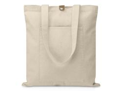 Сумка Clip из хлопка 340 г/м2 с застежкой из экокожи, натуральный