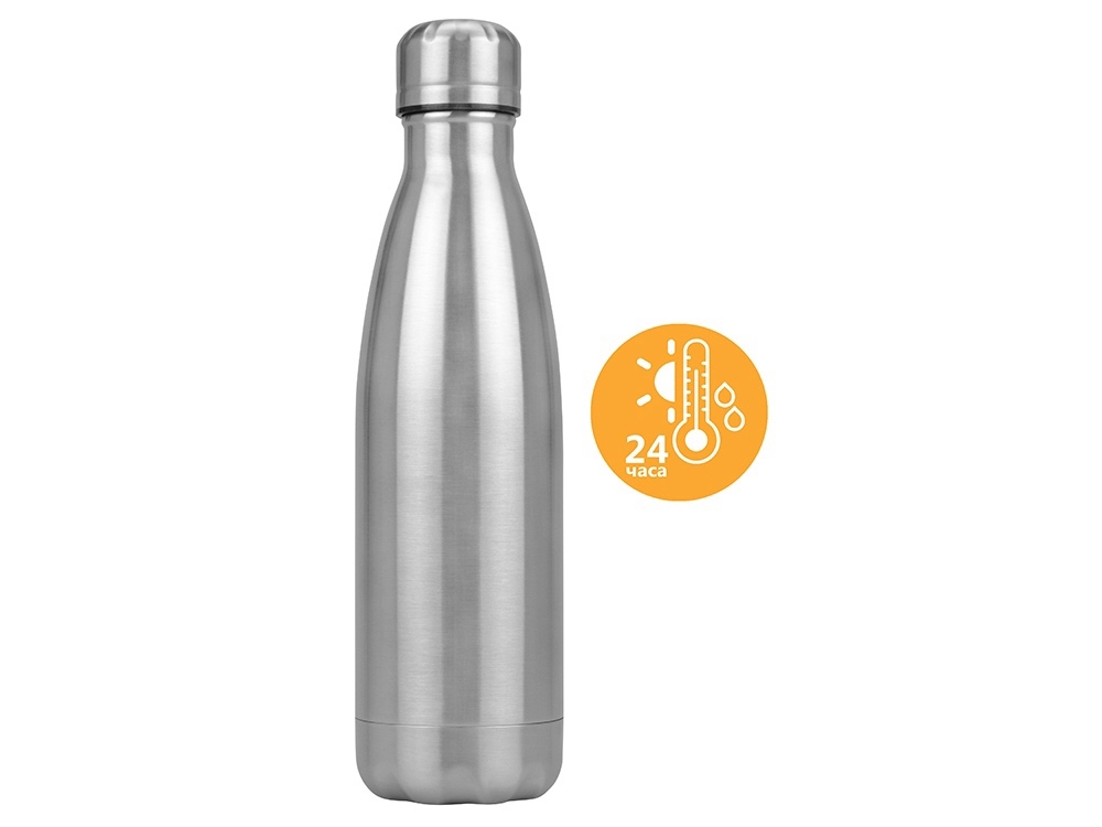 Подарочный набор с термосом и бутылкой Bottle set, серебристый