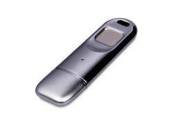 Металлическая флешка со сканером отпечатков пальцев в подарочной упаковке на 256 Гб, серебристый Металлическая флешка со сканером отпечатков пальцев в подарочной упаковке на 256 Гб, серебристый