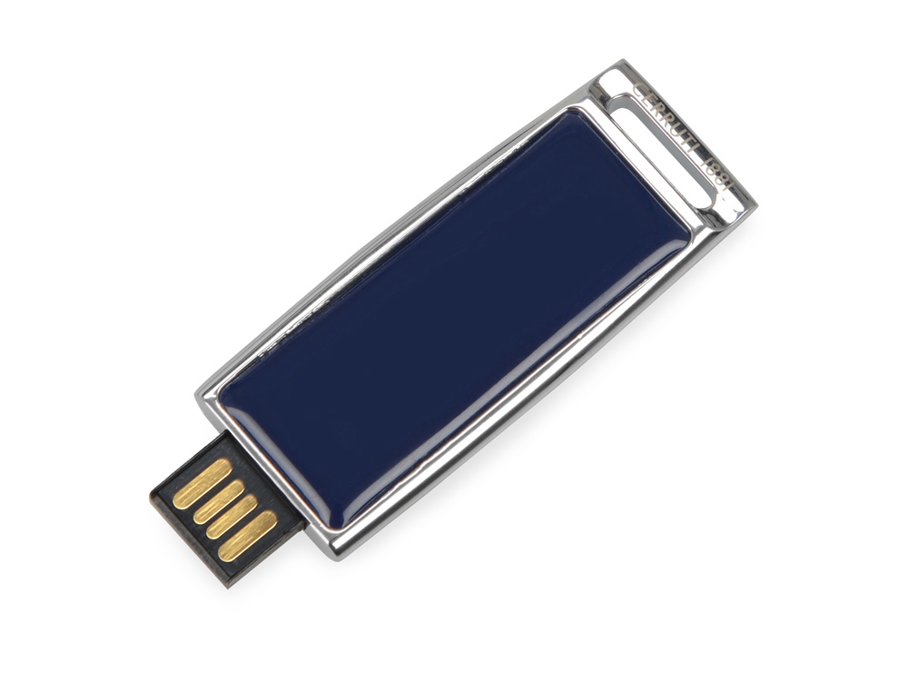 Набор Cerruti 1881: ручка шариковая, флеш-карта USB 2.0 на 2 Гб Zoom Blue