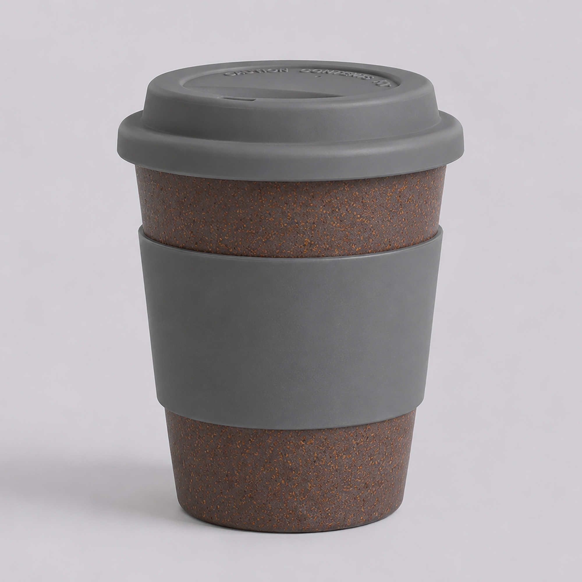 Стакан с силиконовой крышкой Café, серый