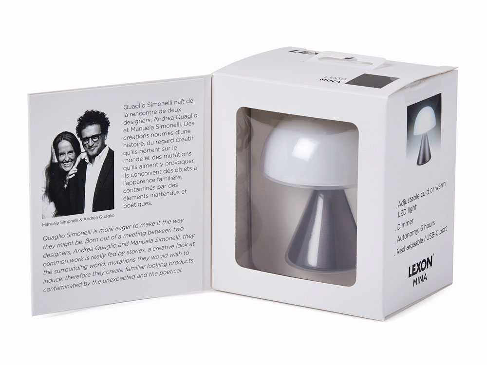 Лампа интерьерная Mina, Gun metal