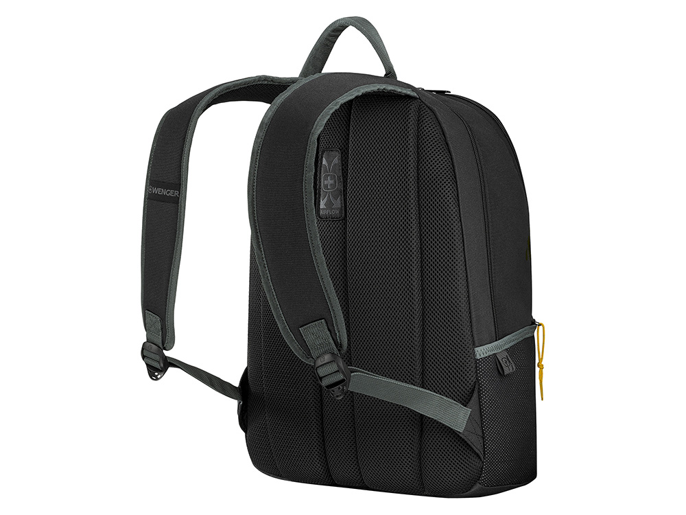 Рюкзак WENGER Trayl 15.6, чёрный, переработанный ПЭТ, 34 x 20 x 45 см, 22 л.