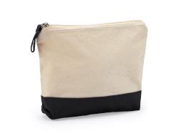 Косметичка DOEL из хлопка плотностью 280 г/м2, бежевый/черный Косметичка DOEL из хлопка плотностью 280 г/м2, бежевый/черный