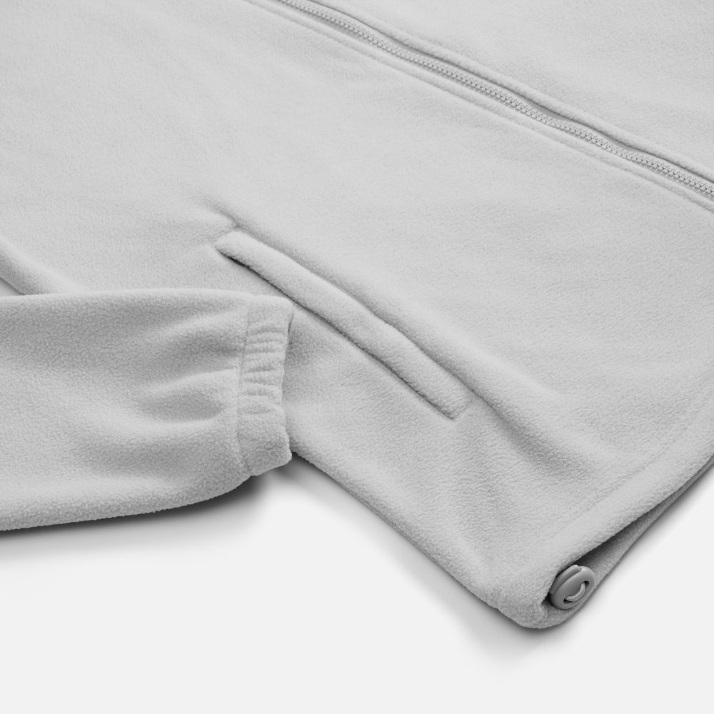 Куртка флисовая унисекс Nebo, светло-серая Куртка флисовая унисекс Nebo, светло-серая